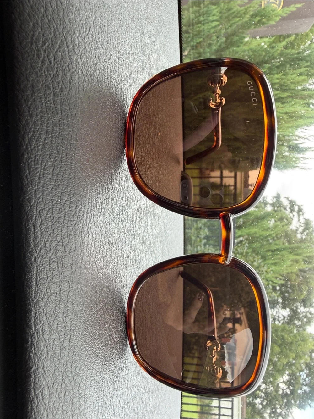 Gucci Women's Tortoiseshell Frame Sunglasses with Brown Lenses